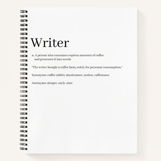 Writer Definition Notebook - Funny (Front)