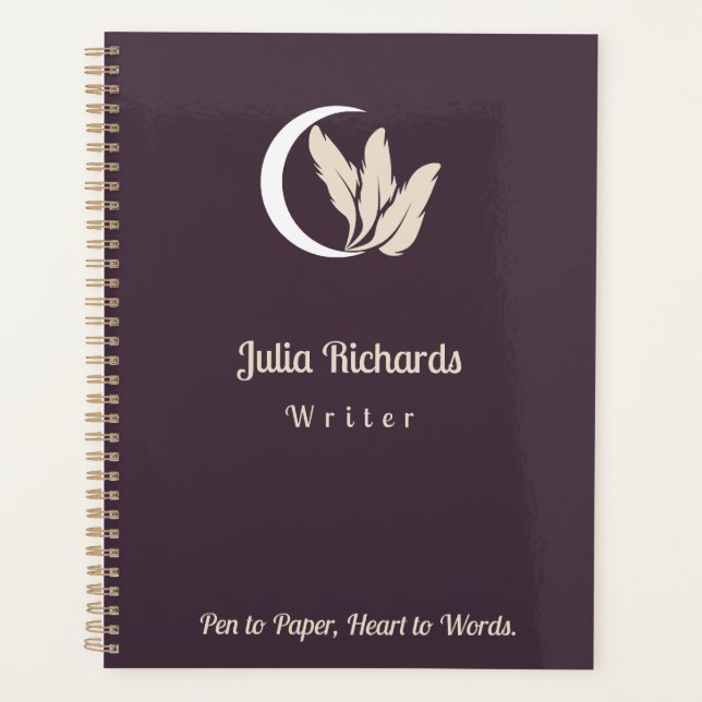 Writer Dusky Colour Planner (Front)