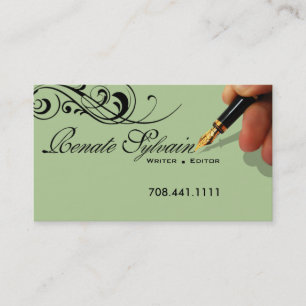 Writer Editor 1 Stylish Creative Business Cards
