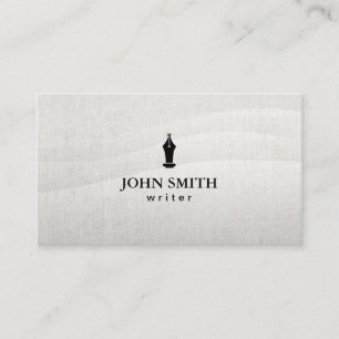 Writer Elegant Flowing Background Professional Business Card