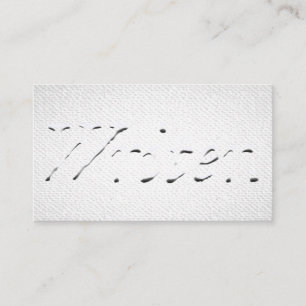 Writer "Embossed Looking" Graphic Business Card