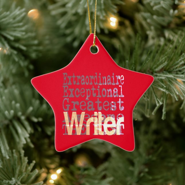 Writer Extraordinaire Ceramic Tree Decoration (Tree)