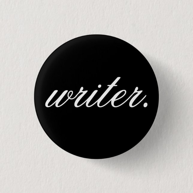 Writer (Fancy) 3 Cm Round Badge (Front)
