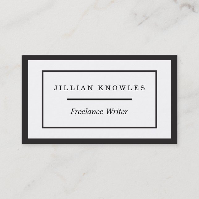 Writer Freelance Business Card (Front)