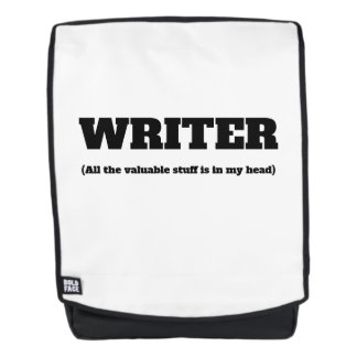 Writer Funny All the Valuable stuff is in my head! Backpack