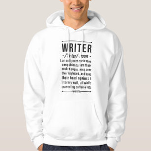 Writer Funny Noun Definition Book Author Novelist Hoodie