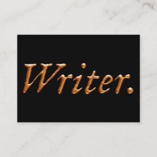Writer Gold Business Card
