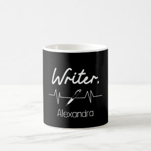 Writer Heartbeat Coffee Mug