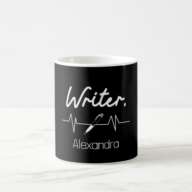 Writer Heartbeat Coffee Mug (Center)