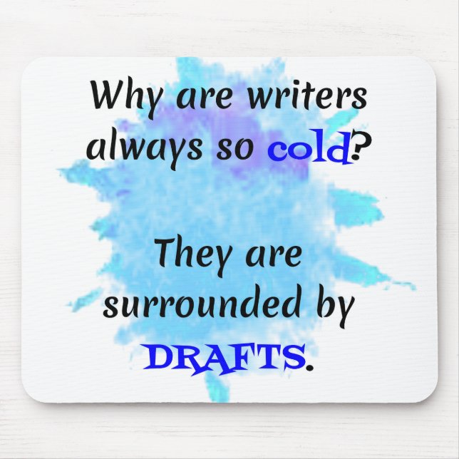 Writer Joke English Teacher Funny Gift Mouse Mat (Front)