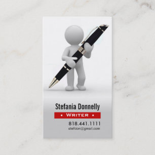 Writer Journalist Ballpoint Pen Business Cards
