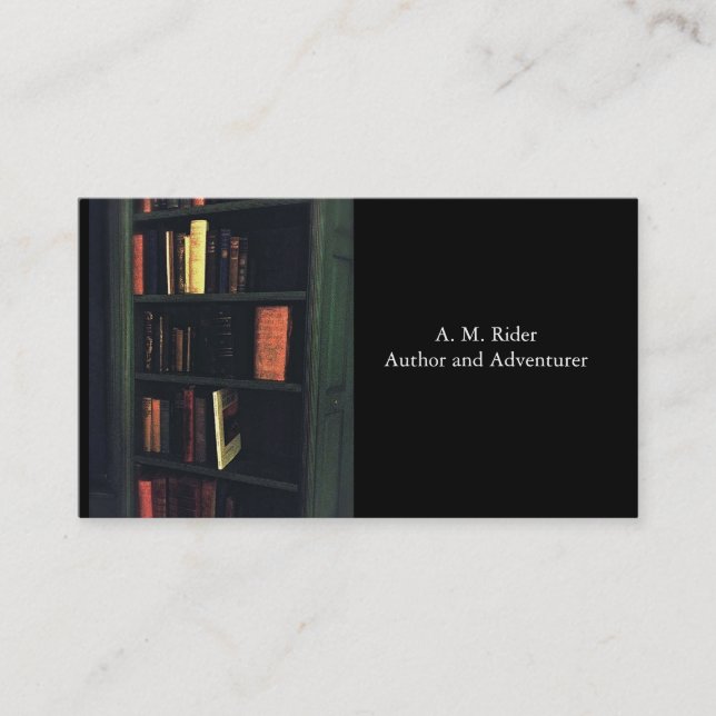 Writer, Librarian, Bibliophile Business Card (Front)