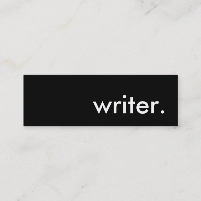 writer. mini business card (Front)