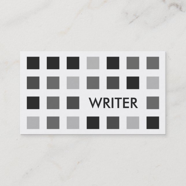 WRITER (mod squares) Business Card (Front)