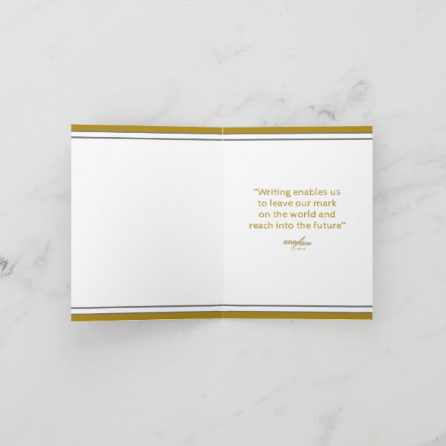 WRITER Note Card by Poet Adiela Akoo (Inside)