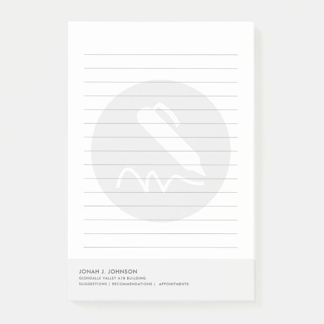 Writer or Notary | Minimal Style Post-it Notes (Front)