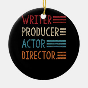 Writer Producer Actor Director Filmmaker Gifts Ceramic Tree Decoration