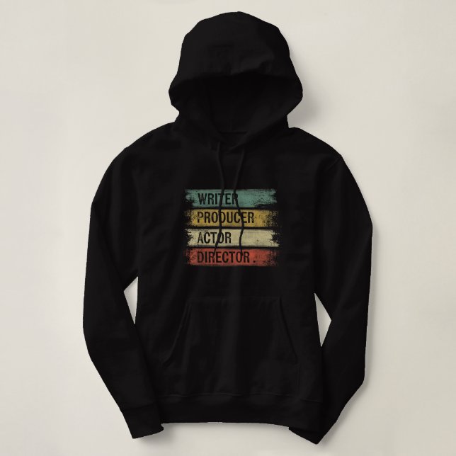 Writer Producer Actor Director Filmmaker Gifts Mov Hoodie (Design Front)