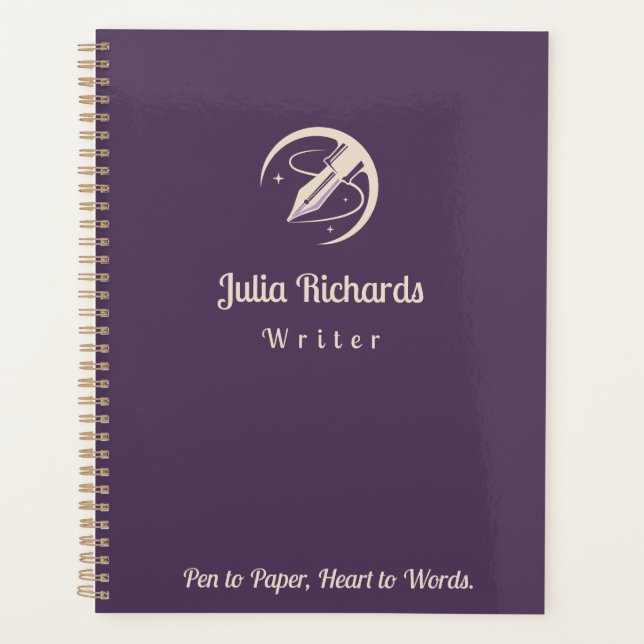 Writer Purple Macaroon Planner (Front)