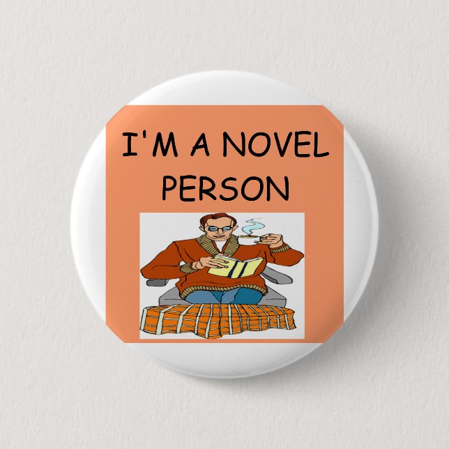 writer reader joke 6 cm round badge (Front)