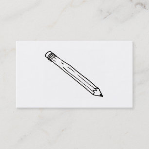 Writer reporter pencil drawing fun unique line art business card