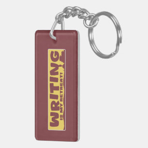 Writer Retreat Vintage Vacation Retro Travel Style Key Ring