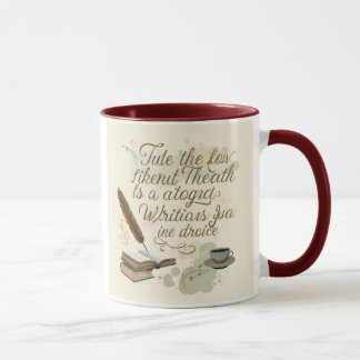 "Writer’s Delight Mug: Inspirational Quotes for Be Mug