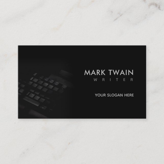 Writer Slogans Business Cards (Front)