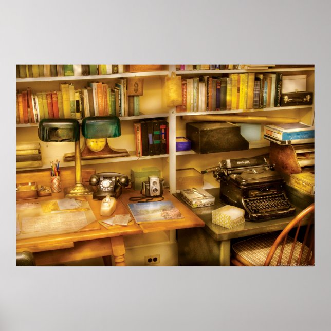 Writer - The desk of a writer Poster (Front)