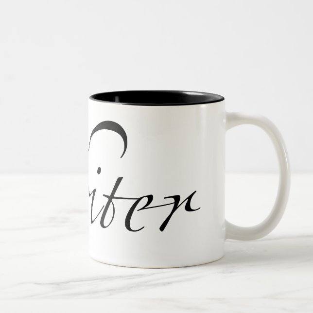 Writer Two-Tone Mug (black lettering) (Right)