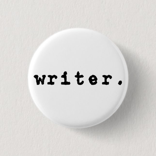 Writer (Typewriter) 3 Cm Round Badge (Front)