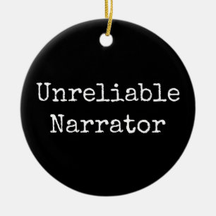 Writer - Unreliable Narrator I Ceramic Tree Decoration