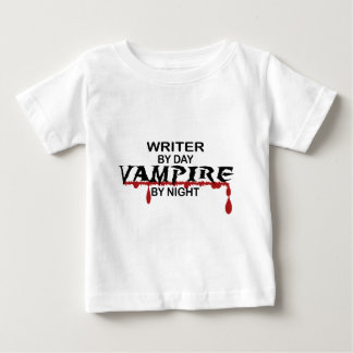 Writer Vampire by Night Baby T-Shirt