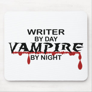 Writer Vampire by Night Mouse Mat