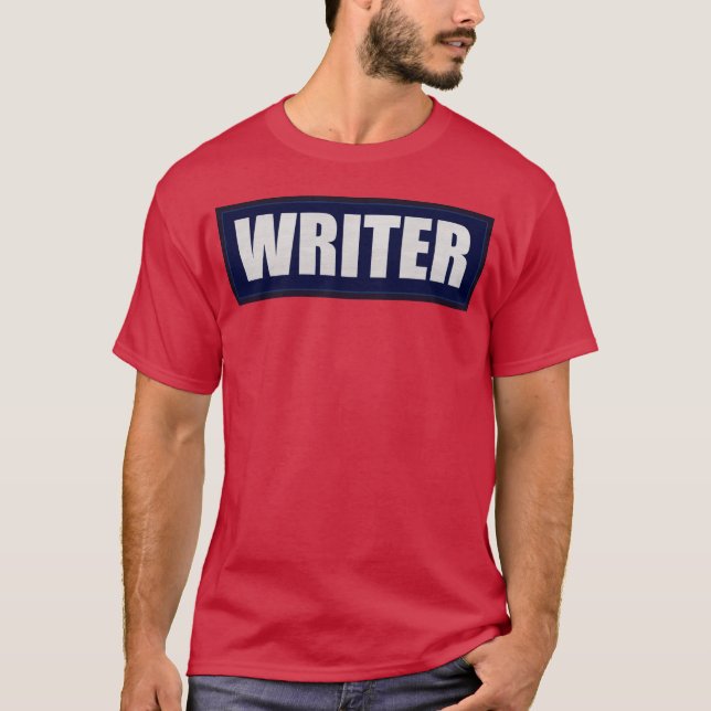 Writer Velcro Patch girl boy T-Shirt (Front)