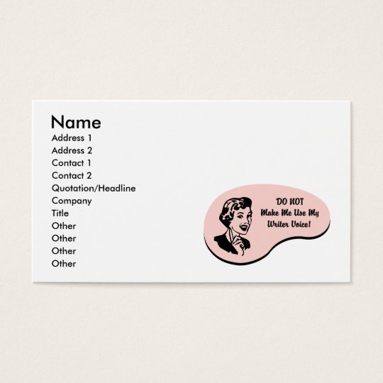 Writer Voice Business Card