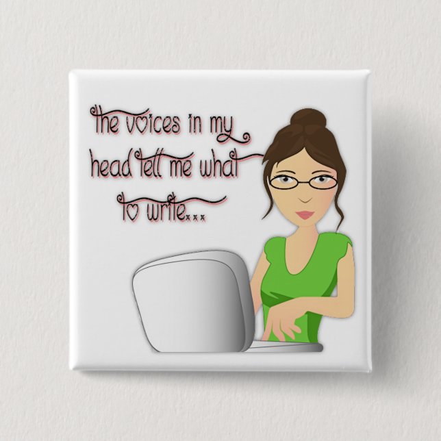 Writer Voices 15 Cm Square Badge (Front)