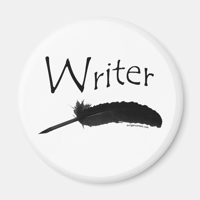 Writer with quill pen magnet (Front)