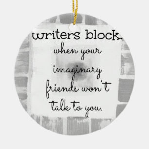 Writers Block Ceramic Tree Decoration