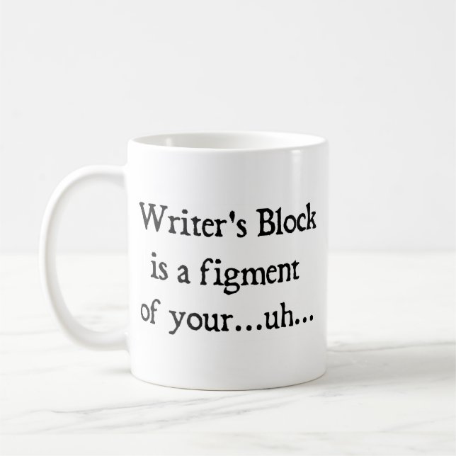 Writer's block coffee mug (Left)