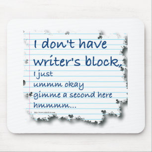 Writers Block Excuses Mouse Mat