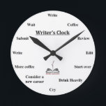 Writer's Clock<br><div class="desc">Writing is a lonely business. When you're in the zone,  it's easy to lose track of the hour. With this WFWA Writer's Clock,  you'll always know what time it is.</div>