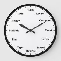 Writer's Clock - Always Time to Write Wall Clock