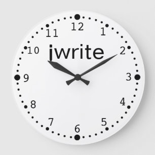 Writers Clock Funny iwrite Your Colour Custom