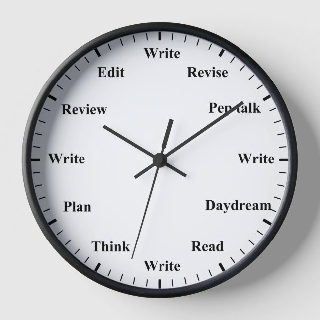 Writer's Clock - Writing Job Fun Wall Clock (Front)