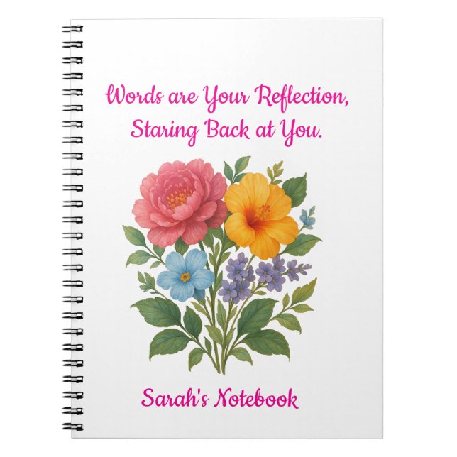 Writer's Flower Design Notebook (Front)