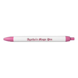 Writer's Gift Pen, Customisable, Pink, Black Ink Pen