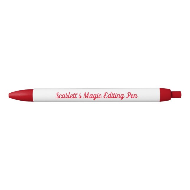 Writer's Gift Pen, Customisable, Red Script, Ink Pen (Front)