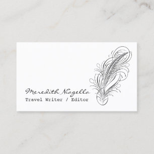 Writer's Quill Author Business Card