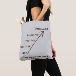 Writer's Shoulder Tote Bag   Gift for Writers 
